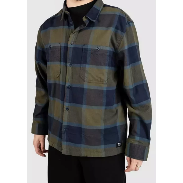 VANS Larkspur Plaud Flannel - Grape leaf  / Parisian night kockás ing