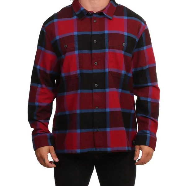 VANS Larkspur Plaud Flannel - Bordeaux / Black ing