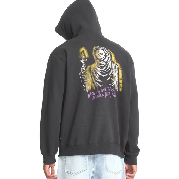 VOLCOM Nunca Passa Po - Antique Black kapucnis pulóver