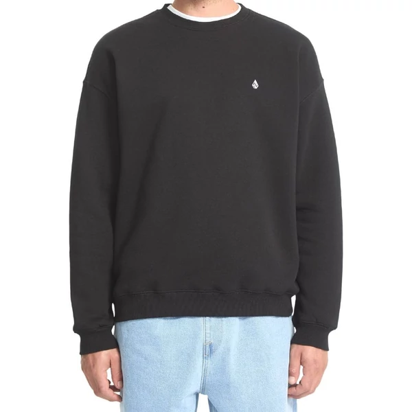 VOLCOM Single Stone Crew - Black környakas pulóver
