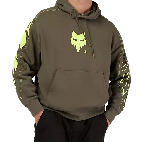FOX Elevated Oversized Po - Military Green kapucnis pulóver.