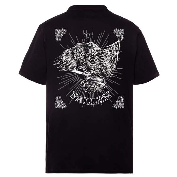 FALLEN Death Hawk Tee - Black / White póló