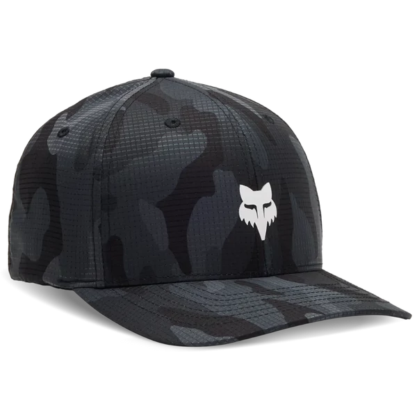 FOX Head Camo Tech Flexfit - Black camo baseball sapka
