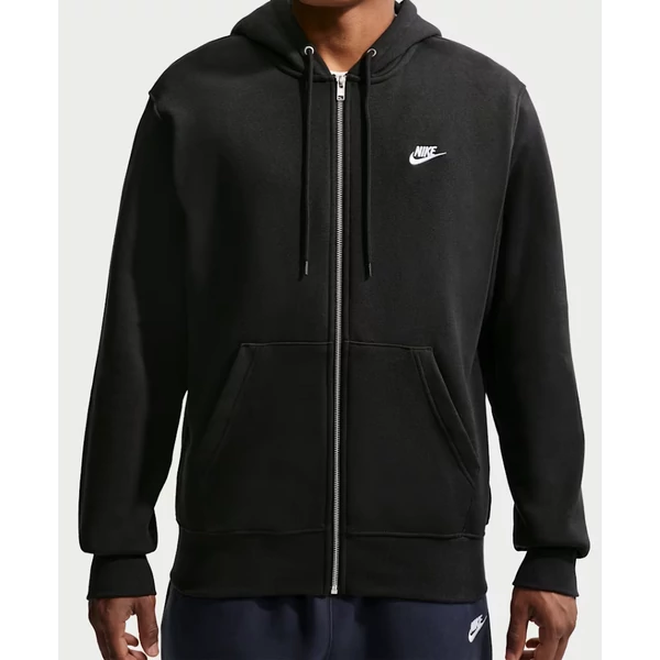 NIKE Sportwear Club FZ - Black cipzáros pulóver