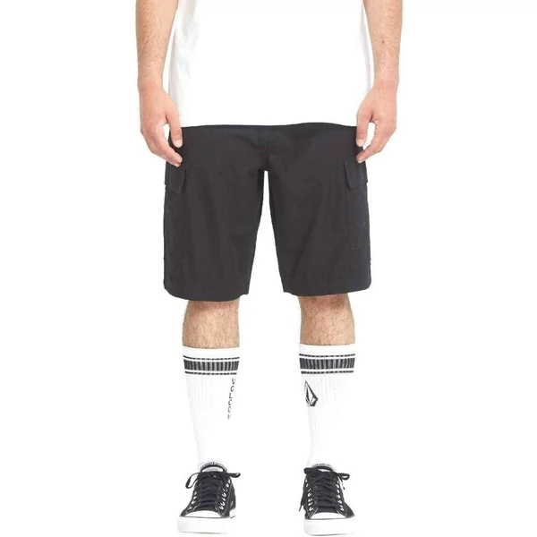 VOLCOM Strange Tripper Cargo Short "22" - Black oldalzsebes rövidnadrág 