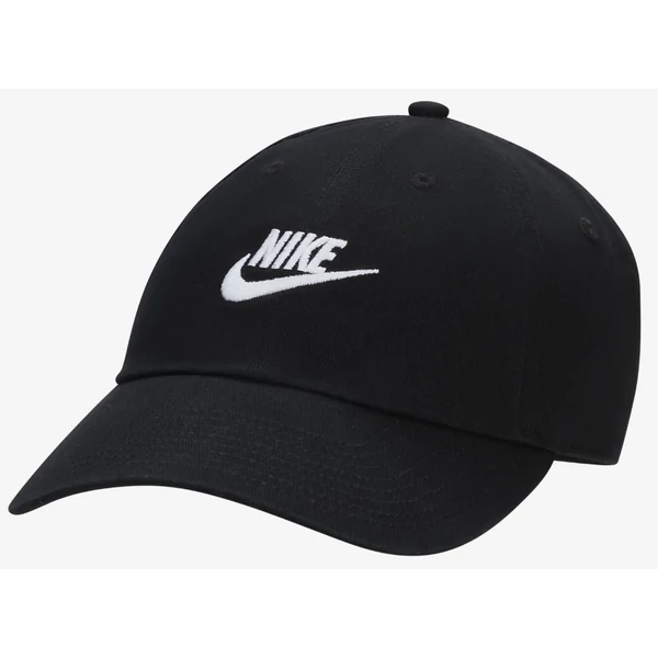NIKE Club Unstructured Futura Wash Cap Black / White baseball sapka