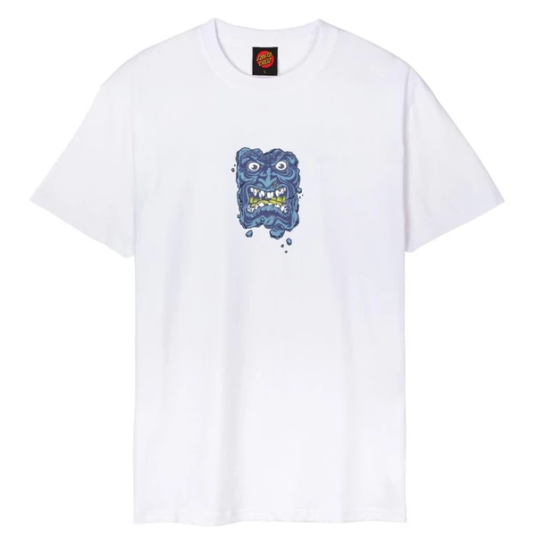 SANTA CRUZ Roskopp Destruct Face Front - White póló