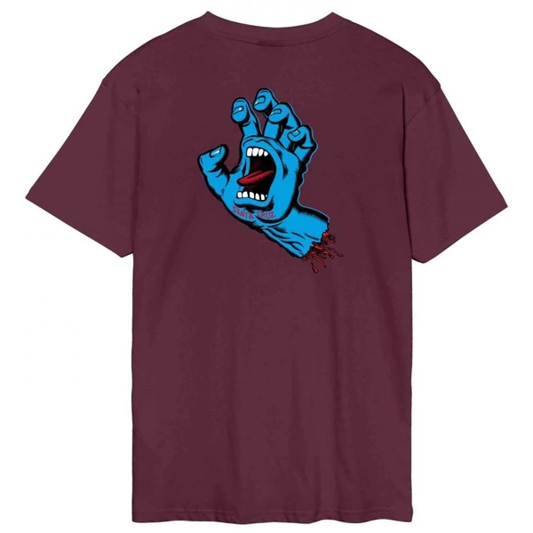 SANTA CRUZ Screaming Hand Chest - Dark Cherry póló