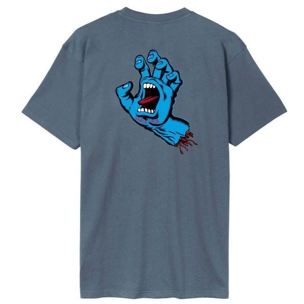 SANTA CRUZ Screaming Hand Chest - Storm Grey póló