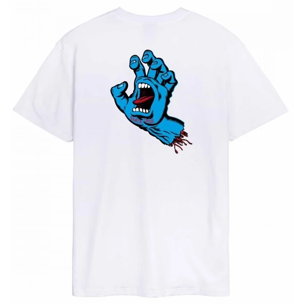 SANTA CRUZ Screaming Hand Chest - White póló