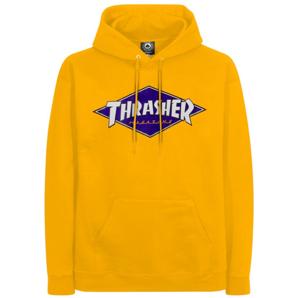THRASHER  Diamond Logo Po - Gold kapucnis pulóver