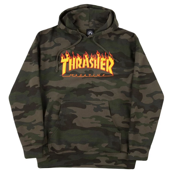 Camo Thrasher kapucnis pulóver