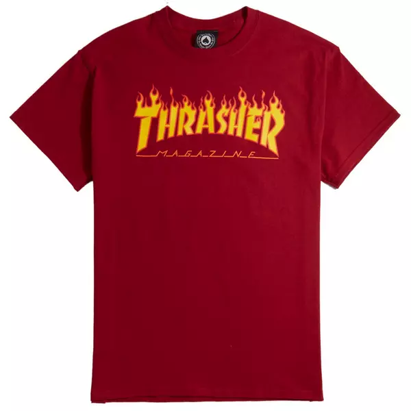 THRASHER Flame - Cardinal red póló 