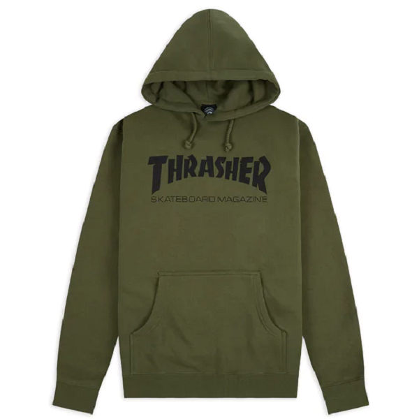 THRASHER  Skate Mag Po - Army kapucnis pulóver